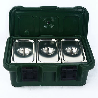 Boîte de transport pour bacs GN isolée 33L avec porte amovible, rétention prolongée, rotomoulée
