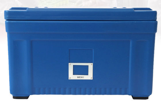 Boîte de transport de nourriture isolée avec poignée en nylon 45L, couvercle amovible, conteneur de restauration rotomoulé LLDPE