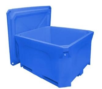 boîtes isolées en plastique froides de transport d'aliments surgelés de conteneurs de transport de la nourriture 1000L