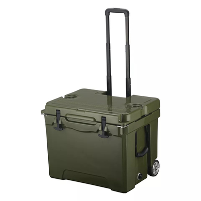 Poubelle remorquable 40L de poissons de Rotomoulded de boîte plus fraîche en plastique dure imperméable de produits