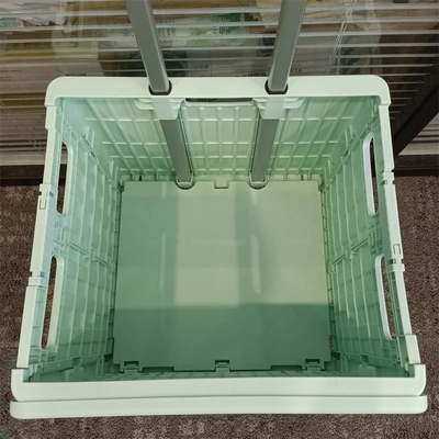 Chariots pliables en plastique à caddie de Seat de supermarché avec des roues de poignée