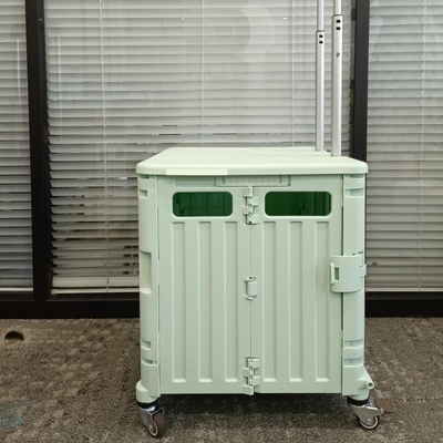 Chariots pliables en plastique à caddie de Seat de supermarché avec des roues de poignée