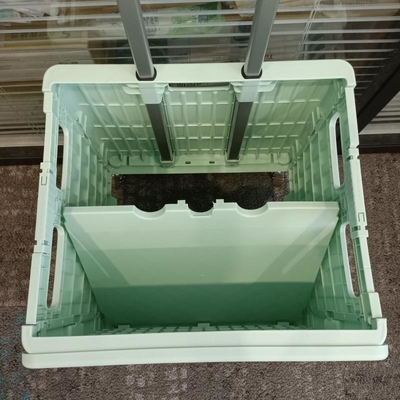 Chariots pliables en plastique à caddie de Seat de supermarché avec des roues de poignée
