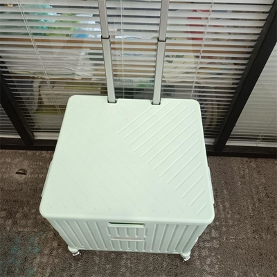 Chariots pliables en plastique à caddie de Seat de supermarché avec des roues de poignée