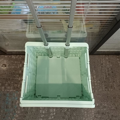 Chariots pliables en plastique à caddie de Seat de supermarché avec des roues de poignée