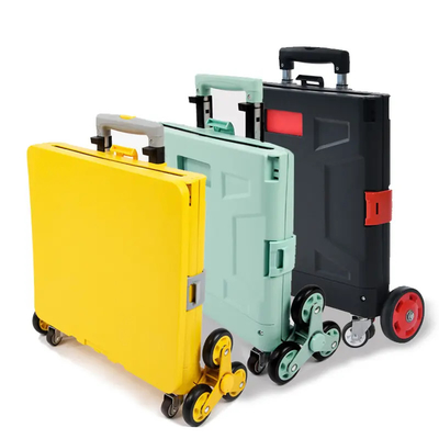 6 roues montant le caddie en plastique avec Seat Mini Folding Hand Luggage Cars