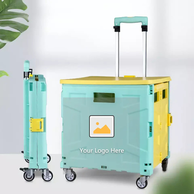 6 roues montant le caddie en plastique avec Seat Mini Folding Hand Luggage Cars
