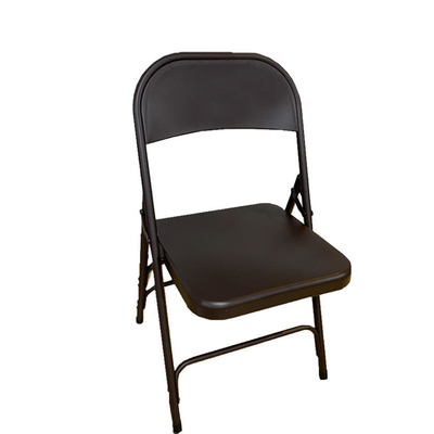 Chaise pliante légère de petite taille de fer noir pour camper extérieur