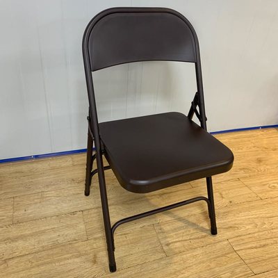 Chaise pliante légère de petite taille de fer noir pour camper extérieur