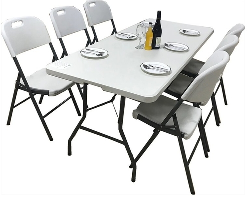 Portatif extérieur d'intérieur en plastique de service résistant de la chaise 6ft de Tableau se pliant de camping