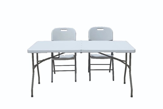5 pieds de Tableau se pliant de chaise de personnes blanches sauvages de plastique portatives extérieures du tableau 4