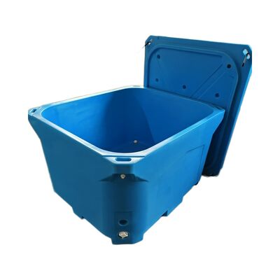 Rotomolded Cooler Box with High Density PU Foam, Folk Lift Feet, and Ice Detention Time 3 to 5 Days for Seafood Processing