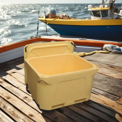 Boîte de refroidisseur rotatif de 1000L avec matériau LLDPE et isolation en mousse PU pour le stockage industriel de poissons