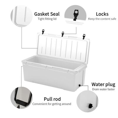 Glacière rotomoulée 240QT personnalisée pour la pêche, l'extérieur et le stockage au froid