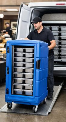 Cabinet de transport d'aliments isolé à rotomoulpe 900L pour la logistique de la chaîne du froid