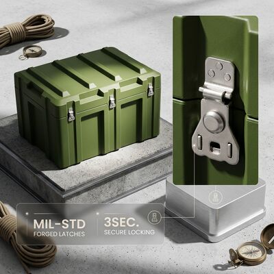 Boîte à outils robuste rotomoulée en LLDPE, stockage scellé IP67 à Double paroi résistant aux chocs pour les chantiers de Construction