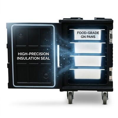 Porte-casseroles avec casseroles gastronormes 48L Système complet de transport de casseroles GN Casseroles en acier inoxydable incluses