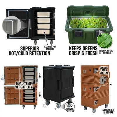 Boîte de cuisson isolée 28L Compacte Boîte de restauration rotatif Container alimentaire Boîte de livraison thermique