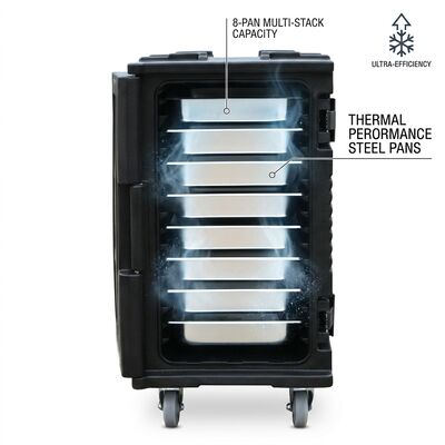 Boîte isolée pour la livraison de nourriture dans les restaurants Boîte isolée 60L Porteur thermique à compartiments multiples Marque prête à charger à l'avant
