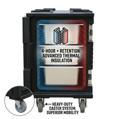 Boîte isolée pour la livraison de nourriture dans les restaurants Boîte isolée 60L Porteur thermique à compartiments multiples Marque prête à charger à l'avant