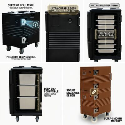 Boîte de transport thermique à soupe en vrac 38L