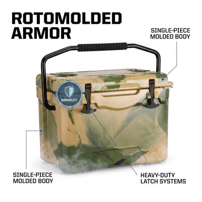 Boîte de refroidisseur à rotation portable extérieure de glace de qualité alimentaire LLDPE pour camping et pêche