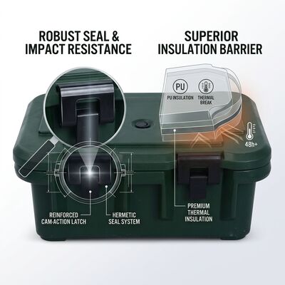 Conteneur alimentaire isotherme militaire 25L, porte-bacs GN portable pour livraison de repas chauds, alimentation de terrain de l'armée