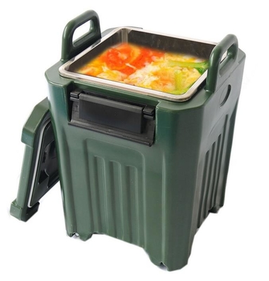 50L a isolé le réservoir d'acier inoxydable de transporteur de soupe avec quatre roues