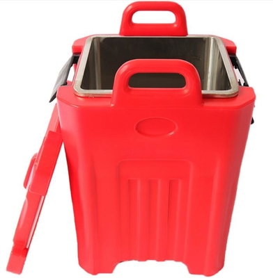 50L a isolé le réservoir d'acier inoxydable de transporteur de soupe avec quatre roues
