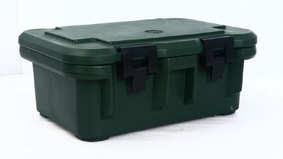 Boîte de transport pour bacs GN isolée 33L avec porte amovible, rétention prolongée, rotomoulée