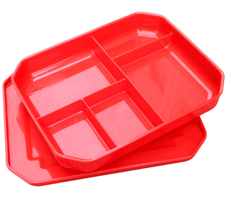 Plateaux en plastique réutilisables de déjeuner d'enfants pour la restauration de groupes sociaux