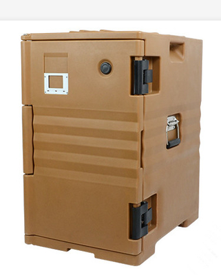 120L Front Loading Rotomoulded Products GN filtre la boîte chaude isolée avec des roues
