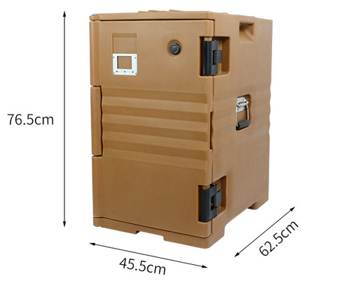 120L Front Loading Rotomoulded Products GN filtre la boîte chaude isolée avec des roues