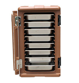 120L Front Loading Rotomoulded Products GN filtre la boîte chaude isolée avec des roues