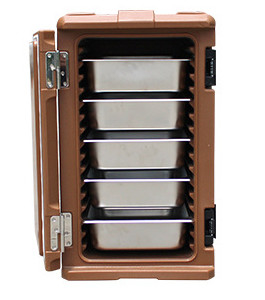 120L Front Loading Rotomoulded Products GN filtre la boîte chaude isolée avec des roues