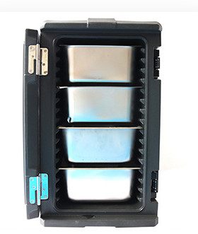 120L Front Loading Rotomoulded Products GN filtre la boîte chaude isolée avec des roues