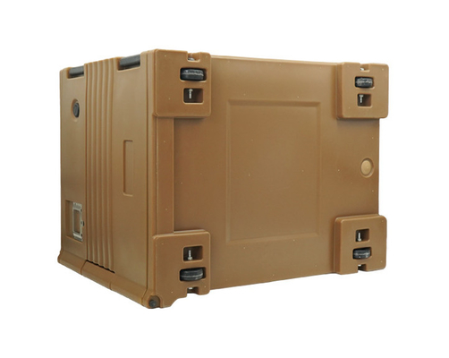 120L Front Loading Rotomoulded Products GN filtre la boîte chaude isolée avec des roues