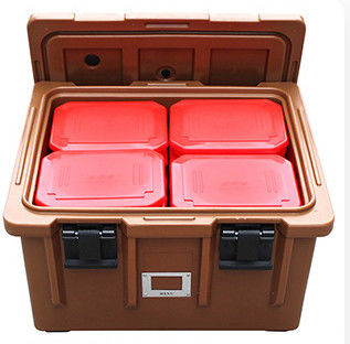 Conteneur isotherme pour le transport d'aliments à roulettes 80L, rotomoulé, pour événements de grande envergure
