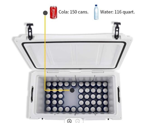 Boîte 110L de refroidisseur de pêche de Rotomolded bonne scellant le bon cachetage