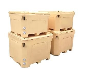 Poubelle 1000L de poissons isolée par produits à double paroi de Rotomoulded