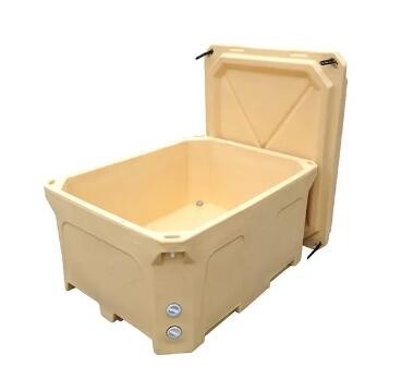 Container de transport d'aliments isolé Topgreen 1000L en jaune vif