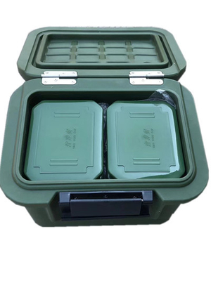 GV isolé militaire de rectangle de conteneurs de nourriture de pp