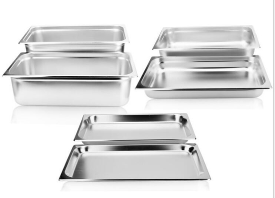1/3 acier inoxydable Gastronorm Pan Ice Cream Buffet Container
