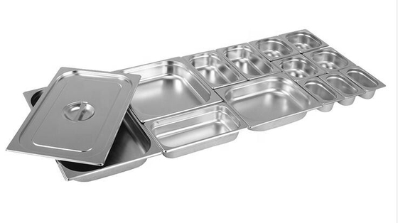 Casserole de nourriture de l'acier inoxydable GN1/1, casserole de l'acier inoxydable GN de taille standard