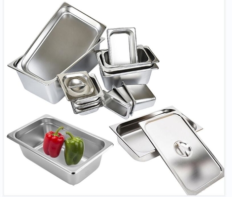 Casserole de nourriture de l'acier inoxydable GN1/1, casserole de l'acier inoxydable GN de taille standard