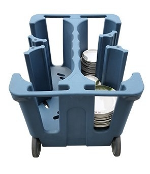 Poignées de Cart With Divider de chariot mobile de plat de NSF doubles