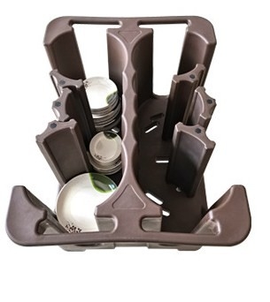 Poignées de Cart With Divider de chariot mobile de plat de NSF doubles
