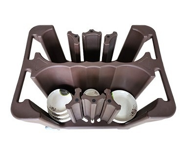 Poignées de Cart With Divider de chariot mobile de plat de NSF doubles