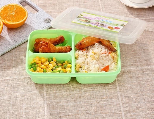 Conteneurs en plastique réutilisables de déjeuner d'enfants, BPA Bento Lunch Box libre
