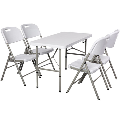 chaise en plastique blanche réglable de Tableau de pliage de pique-nique de 4ft pour l'événement pour le jardin extérieur